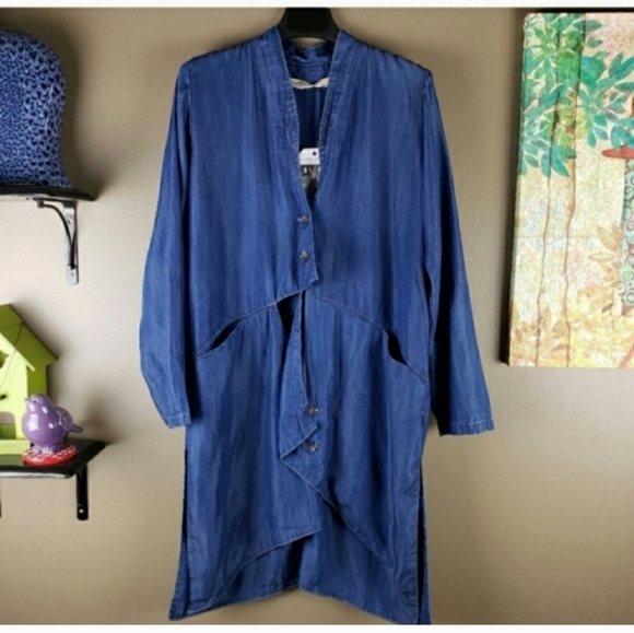 Cynthia Ashby RARE lagenlook asymmetrical coat layering top size small - Picture 10 of 16